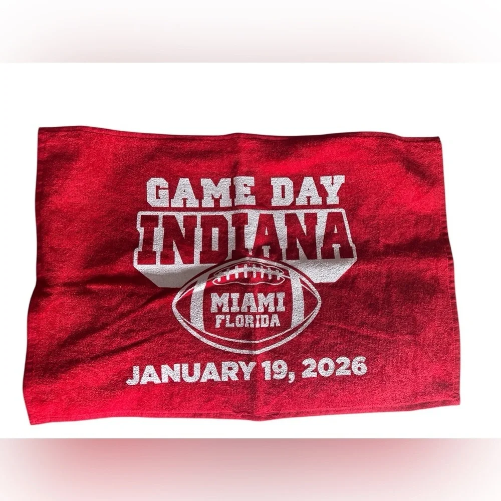 Indiana University 2026 GAME DAY Football Championship Rally Towel Miami NEW🏆
